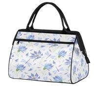 Cornflowers Dragonflie Bolsa de viaje para mujeres, hombres, niños y niñas, Cornflowers Weekend Overnight Bags 24L Holdall Tote Cabin Bag for Sports Gym Yoga, color, 24 L, Organizador de bolsas