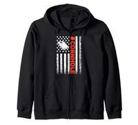 Cornhole Bandera Americana Diseño USA Sudadera con Capucha
