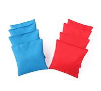 Cornhole Bean Bag Set (8 unidades) - 4 sacos rojos y 4 azules Cornhole Filled Cornhole Cloth Bags entrenamiento para jugar al aire libre
