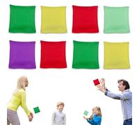 Cornhole Bolsas De Frijoles Cornhole Bean Bag Set 8 Piezas 5X5Cm Juegos De Lanzamiento De Bolsas De Frijoles Para Niños Y Adultos, Fiestas Familiares, Juegos De Jardín Al Aire Libre