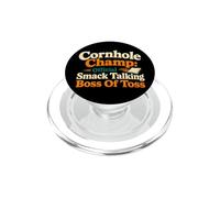Cornhole Champ Boss of Toss Yard Juego Humor PopSockets PopGrip para MagSafe