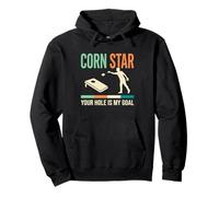 Cornhole Corn Star Tu Agujero es mi Objetivo Sudadera con Capucha