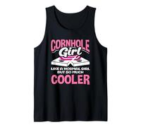 Cornhole Girl Lover Como Chica Normal Mucho Más Fresco Camiseta sin Mangas