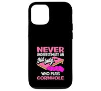 Cornhole Lover Nunca Subestimar A Una Vieja Dama Carcasa para iPhone 12/12 Pro