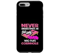 Cornhole Lover Nunca Subestimar A Una Vieja Dama Carcasa para iPhone 7 Plus/8 Plus