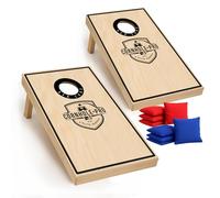 Cornhole Oficial de Madera - 90×60 cm - 2 Tableros + 8 Sacos - Set Completo con Bolsa de Transporte - Juego Exterior para Niños y Adultos - Jardín, Playa - Original Corner