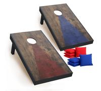 Cornhole Oficial de Madera - 90×60 cm - 2 Tableros + 8 Sacos - Set Completo con Bolsa de Transporte - Juego Exterior para Adultos - Jardín, Playa - Original Corner