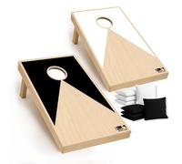 Cornhole Oficial de Madera - 90×60 cm - 2 Tableros + 8 Sacos - Set Completo con Bolsa de Transporte - Juego Exterior para Adultos - Jardín, Playa - Original Corner