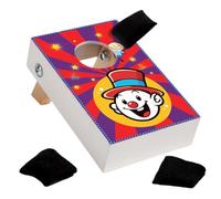 Cornhole Set - Wooden 11.5x7x5.5cm Portable | Mini Cornhole Game Set, Interactive Toss Game with 3 Bean Bags Fun Family Party Toy | For Kids Home Outdoor Lawn Yard Camping Tailgating Use