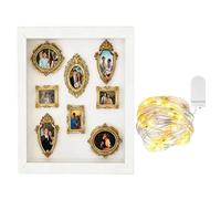 Cornice Espositiva Shadow Box,Decorazione per la Casa - 25x25 cm Mini Cornice per Esposizione Shadow Box - per Matrimoni Compleanni Inaugurazione Casa Madri Fidanzate Famiglie Amici