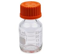Corning Pyrex #1395-25, 25mL Round Media Storage Bottles, with GL25 Screw Cap (Single)