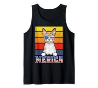 Cornish Rex Cat 4th of July Merica American Mericat Cats Camiseta sin Mangas