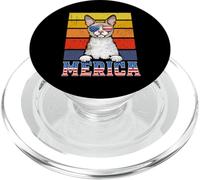 Cornish Rex Cat 4th of July Merica American Mericat Cats PopSockets PopGrip para MagSafe