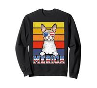 Cornish Rex Cat 4th of July Merica American Mericat Cats Sudadera