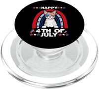 Cornish Rex Cat Happy 4th of July Patriotic American Cats PopSockets PopGrip para MagSafe
