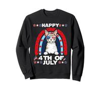 Cornish Rex Cat Happy 4th of July Patriotic American Cats Sudadera