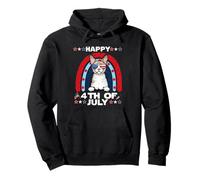 Cornish Rex Cat Happy 4th of July Patriotic American Cats Sudadera con Capucha