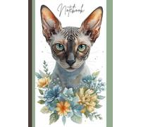 Cornish Rex Cat with Flowers Journal