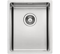 Corno Basso 2 - Fregadero de acero inoxidable con borde plano, a partir de 45 cm de ancho