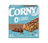 Corny Barritas de Cereales 0% Azúcares Añadidos de Chocolate con Leche, Pack de 6 x 20 gr