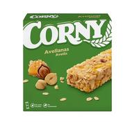Corny - Barritas de Cereales con Avellanas, Sin aceite de palma ni Conservantes - Pack 6x25gr