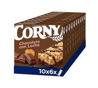 Corny - Barritas de Cereales con Chocolate con Leche. 10 estuches con 6 barritas 10x(6x25g)