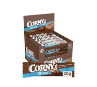 Corny, Pack 24 unidades x 20g, Barrita Sin Azúcares Añadidos Sabor Chocolate 0%, Fuente de Energía y Fibra, Textura Crujiente