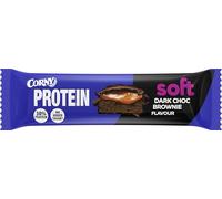 Corny Protein Soft - Barritas proteicas sabor Chocolate Negro con Brownie, 30% Proteína, 0% Azúcares Añadidos, Ayuda al Desarrollo y Recuperación de la Masa Muscular, 45g, Taste the Power