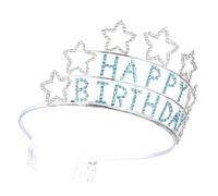 Coroa de Cumpleaños con Preciosas para Accesorio de Fiesta para Adultos para Celebraciones y Fotografía