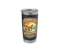 Corolla Wild Banker Caballos Carolina del Norte Outer Banks Vaso térmico de acero inoxidable de doble pared
