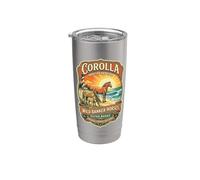 Corolla Wild Banker Caballos Carolina del Norte Outer Banks Vaso térmico de acero inoxidable de doble pared