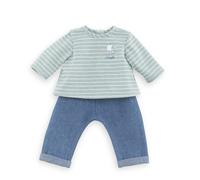 Corolle Traje de muñeca bebé de 14 Pulgadas, Pantalones Junto al río del Loira y Camiseta a Rayas, Trajes y Accesorios de Mon Grand Poupon para muñecas de 14 Pulgadas, para niños a Partir de 2 años