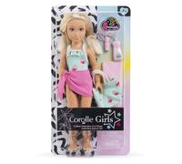 Corolle 9000600110 Girls Valentine Set, Dressing Doll in Cute Beach Outfit and 5