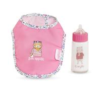 Corolle - Babero y Biberón Mágico, Accesorios para Muñecas 36 y 42 cm, a Partir de 2 años, 9000141790