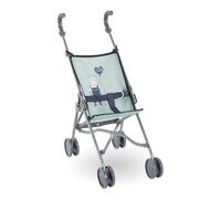 Corolle Cochecito de bebé Umbrella - Rayas Salvia - Se Adapta a muñecas Grandes de 14 y 17 Pulgadas, Plegable con 2 Puntos de Bloqueo para Mayor Seguridad - para niños a Partir de 3 años