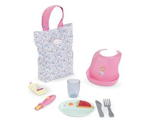 Corolle Estuche Grande para Comidas Florales, 10 Accesorios, para muñecos de 36 y 42 cm, a Partir de 2 años, 9000141800, Multicolor