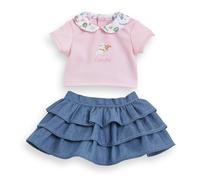Corolle - Falda con Volantes y Camiseta, un Fin de Semana en París, Ropa, para poupon de 36 cm, a Partir de 2 años, 9000141720