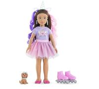 Corolle Muñeca maniquí Estuche Luna Unicornio, 28 cm, 4 accesorios, a partir de 4 años