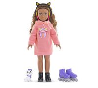 Corolle Girls Melody Music and Fashion Set, Dressing Doll in Cool Hoodie Dress w