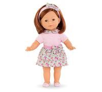 Corolle MaCorolle Pia 9000200150 - Muñeco de Vestir de Cuerpo Blando de 36 cm con Pelo Medio Largo en Traje Floral, Ojos para Dormir, Aroma a Vainilla, a Partir de 4 años