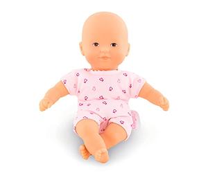 Corolle - Muñeco bebé Mini Calin, 20 cm, de Cuerpo Blando con Pijamita, Color Rosa (9000120130)