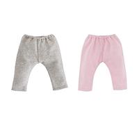 Corolle - Set de 2 Leggings para Muñecas Ma Corolle, Adecuado a Partir de 4 años, Gris y Rosa