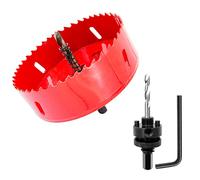 Corona 115mm, LAIWEI Cortador de agujeros de eje resistente para perforar madera, perfil de aluminio, PVC y otros materiales