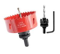Corona 90mm, LAIWEI Cortador de agujeros de eje resistente para perforar madera, perfil de aluminio, PVC y otros materiales