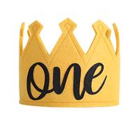 Corona amarilla para fiesta de primer cumpleaños, tema Wild One, suministros de cumpleaños