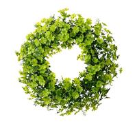 Corona Artificial de 20 Pulgadas para el Día de San Patricio, Corona de trébol de Cuatro Hojas, Coronas para Puertas de casa y Exteriores.