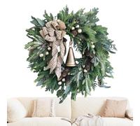 Corona Artificial navideña, Coronas navideñas para Puerta Principal, Corona navideña para Puerta, Corona navideña | Decoración Colorida para árbol de Navidad, Adornos navideños para Puerta, par