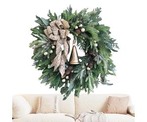 Corona Artificial navideña, Coronas navideñas para Puerta Principal, Corona navideña para Puerta, Corona navideña | Decoración Colorida para árbol de Navidad, Adornos navideños para Puerta, par