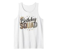 Corona Birthday Squad con estampado animal, leopardo, guepardo y cebra Camiseta sin Mangas