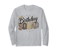 Corona Birthday Squad con estampado animal, leopardo, guepardo y cebra Manga Larga